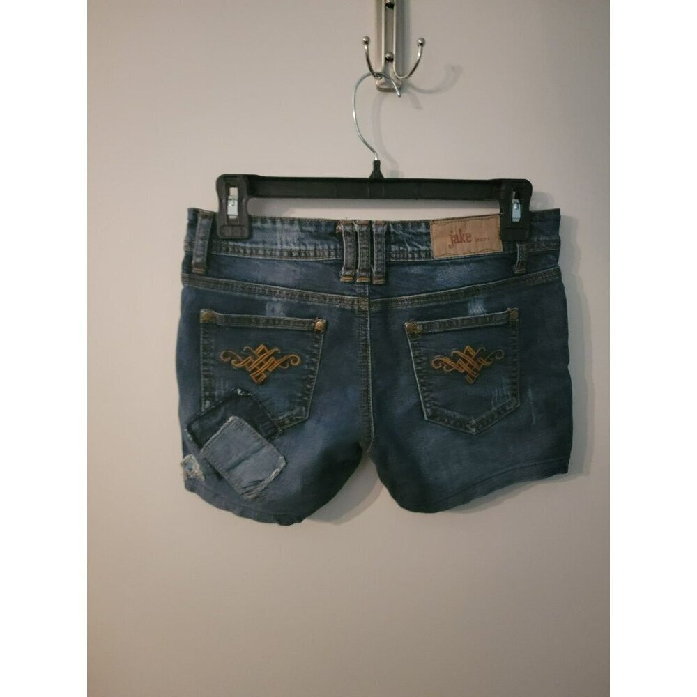 Jake Jeans Denim Shorts Juniors Size 3 Patchwork Distressed Cowgirl Rockabilly